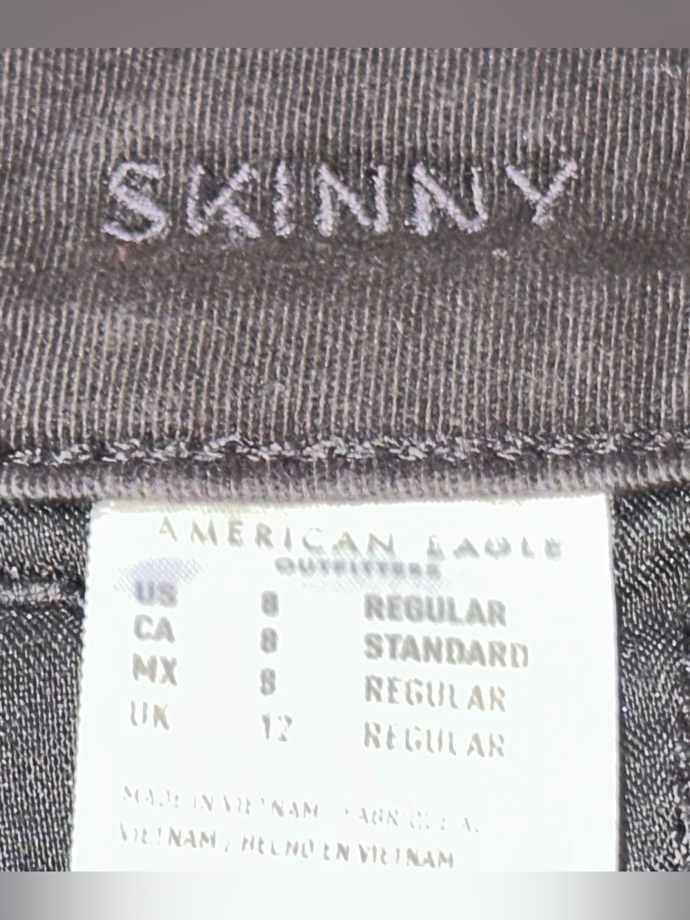American Eagle Classic Black Super Stretch Skinny Pants - Picture 10 of 10